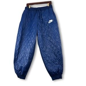 Nike Mens Blue Quilted Drawstring Sweatpants Pants Sz M Medium